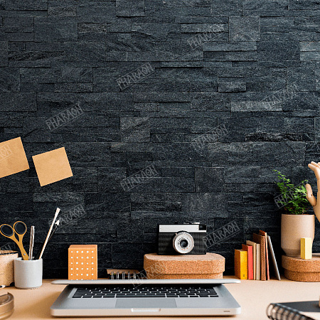 3Д панели из натурального камня. Кварцит чёрный (Модерн) 