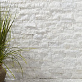 3Д панели из натурального камня. Кварцит белый (Лёгкая-Лайт)