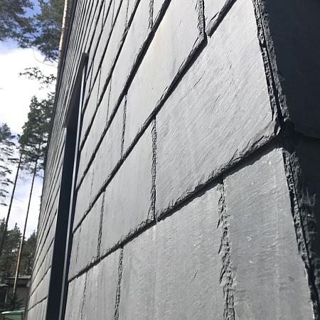 Сланец чёрный (натуральный скол) 200х400 мм.