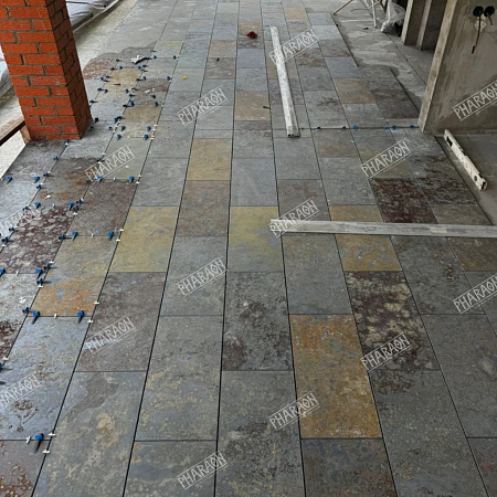 Сланец мультиколор (натуральный скол) 300х600 мм.