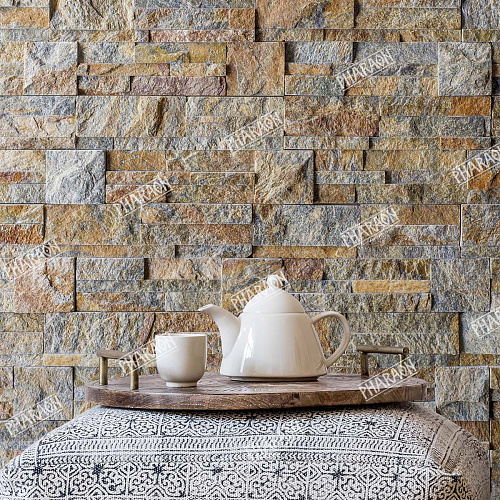 3d панели из натурального камня. Кварцит мультиколор (Модерн)