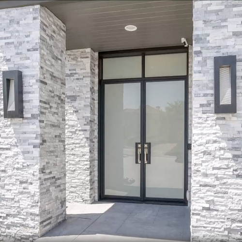 3d панели из натурального камня. Кварцит бело-серый (Классик)