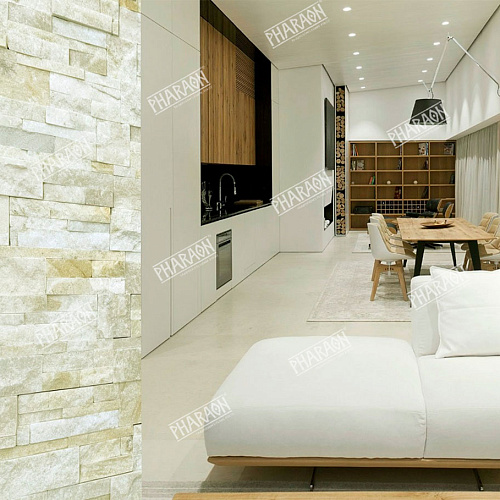 3Д панели из натурального камня. Кварцит бежевый (Модерн)