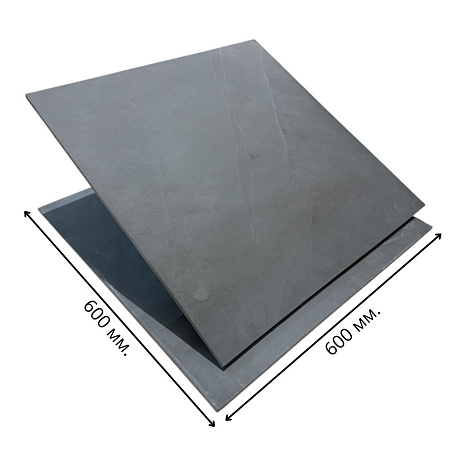Сланец серый (натуральный скол) 600х600 мм.