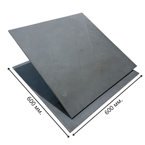Сланец серый (натуральный скол) 600х600 мм.
