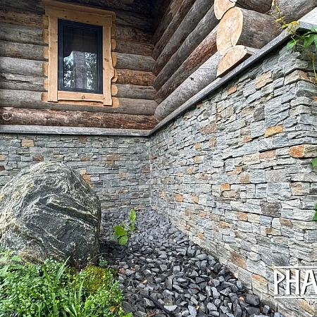 Кварцит серо-зеленый Грубый камень 3Д панели из натурального камня
