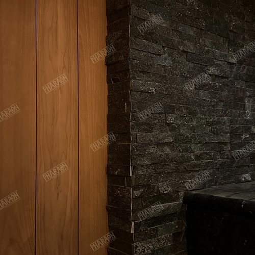 3d панели из натурального камня. Кварцит чёрный (Классик)