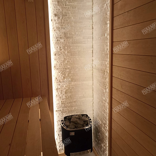 3d панели из натурального камня. Кварцит белый (Классик)