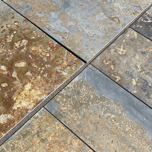 Сланец мультиколор (натуральный скол) 300х600 мм.