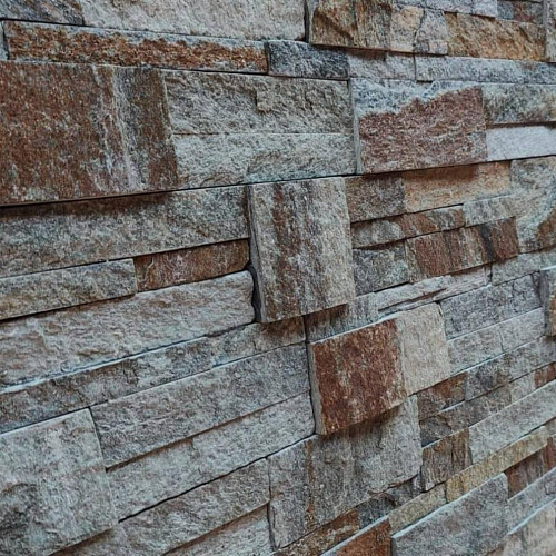 3d панели из натурального камня. Кварцит серо-зелёный (Модерн) 