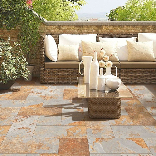 Сланец мультиколор (натуральный скол) 300х600 мм.