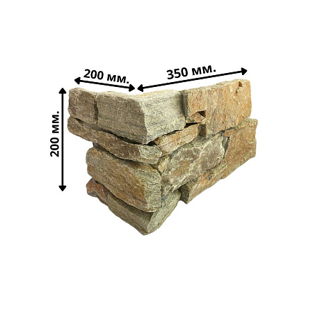 Кварцит мультиколор (Наружный угол)