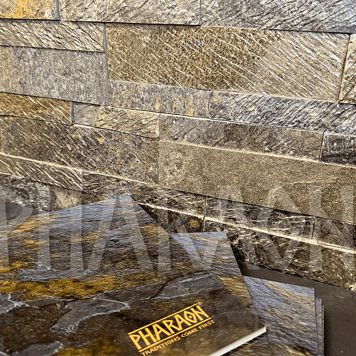 3Д панели из натурального камня. Сланец зелёный &amp;quot;Деоли Грин&amp;quot; (Модерн)