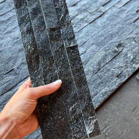 3d панели из натурального камня. Кварцит чёрный (Лайт)