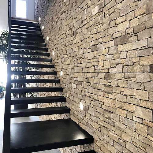 3d панели из натурального камня. Кварцит серо-коричневый (Грубый камень)