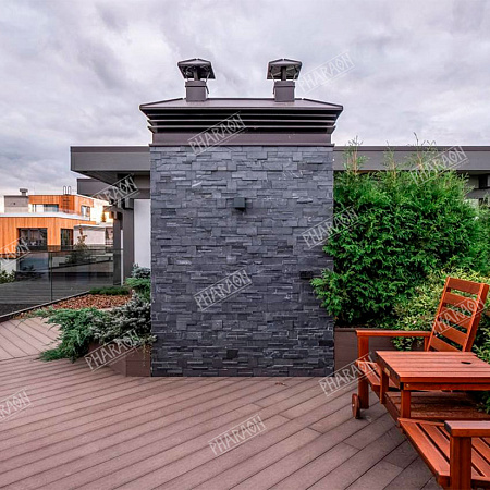 3Д панели из натурального камня. Сланец чёрный (Модерн)