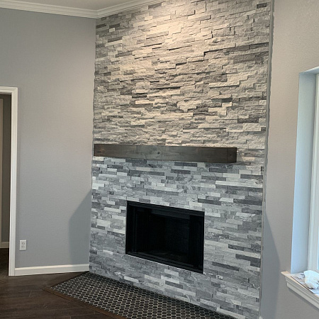 3d панели из натурального камня. Кварцит бело-серый (Классик)