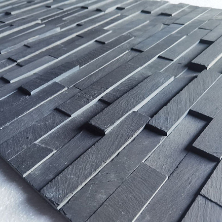 3d панели из натурального камня. Сланец чёрный (Классик)