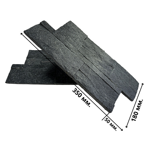 3d панели из натурального камня. Кварцит чёрный (Модерн) 