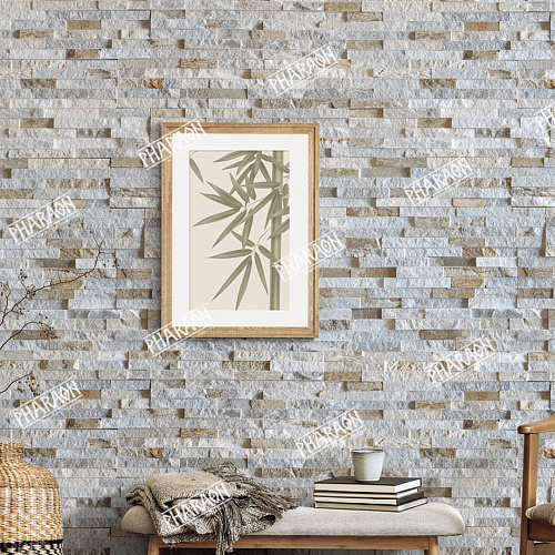 3Д панели из натурального камня. Сланец бежевый (Классика)