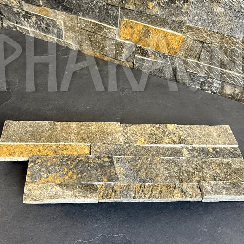 3Д панели из натурального камня. Сланец зелёный &amp;quot;Деоли Грин&amp;quot; (Модерн)