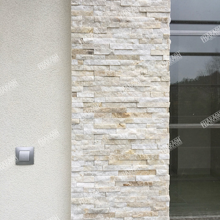 3d панели из натурального камня. Кварцит бежевый (Классик)