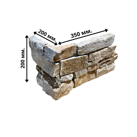 Кварцит бежевый (Наружный угол)