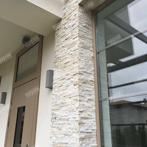 3d панели из натурального камня. Кварцит бежевый (Классик)