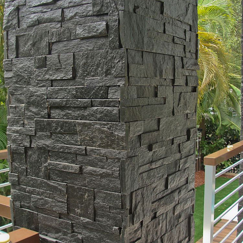 3d панели из натурального камня. Кварцит чёрный (Модерн) 