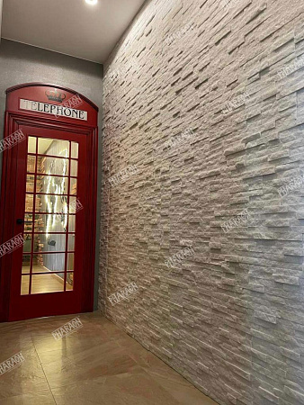 3d панели из натурального камня. Кварцит белый (Классик)