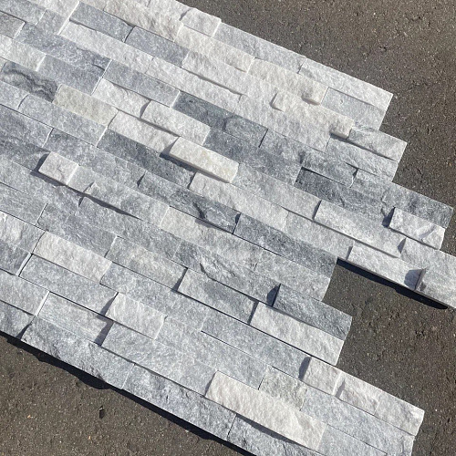 3d панели из натурального камня. Кварцит бело-серый (Неоклассик)