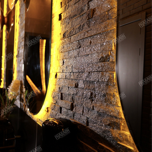 3d панели из натурального камня. Кварцит чёрный (Классик)