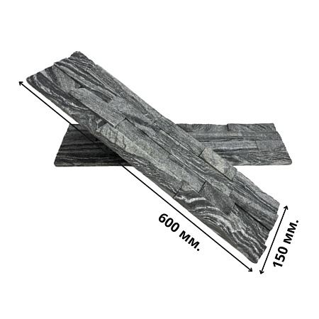 3d панели из натурального камня. Мрамор древесный серый (Классик)