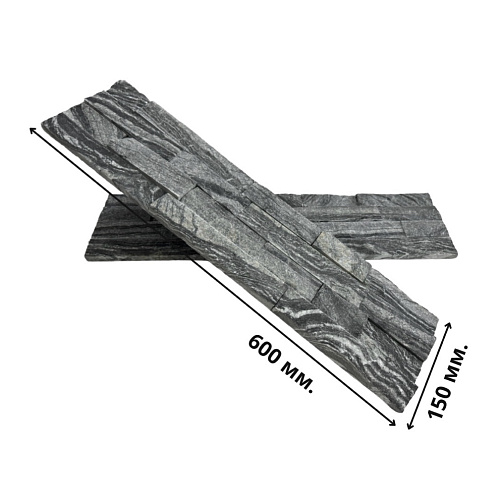 3d панели из натурального камня. Мрамор древесный серый (Классик)