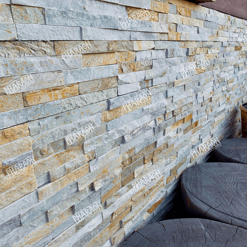 3Д панели из натурального камня. Сланец бежевый (Классика)