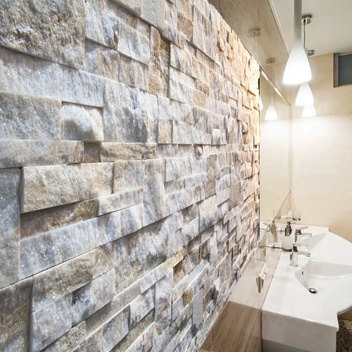 3Д панели из натурального камня. Кварцит бежевый (Модерн)