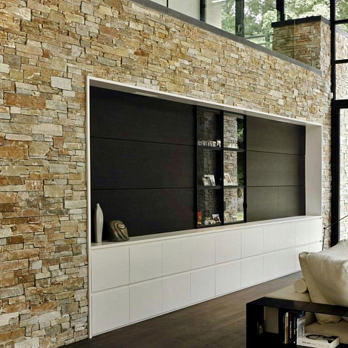 3d панели из натурального камня. Кварцит бежевый (Грубый камень)