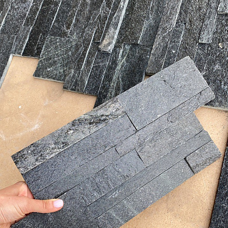 3Д панели из натурального камня. Кварцит чёрный (Модерн) 