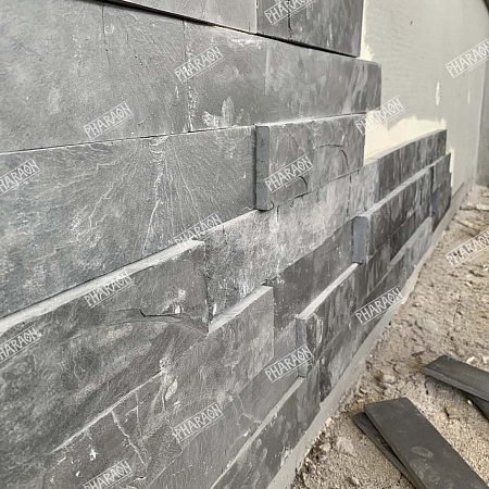 Сланец черный (нарезка) 70х400 мм.