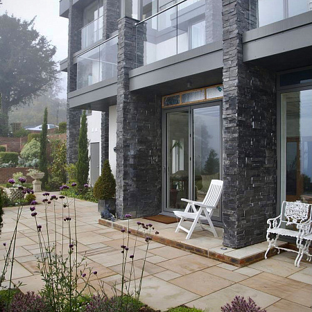 3Д панели из натурального камня. Сланец чёрный (Модерн)