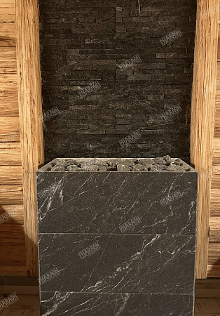 3d панели из натурального камня. Кварцит чёрный (Классик)