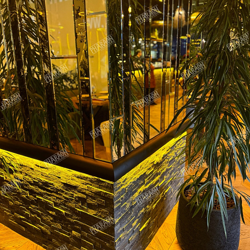 3d панели из натурального камня. Кварцит чёрный (Классик)