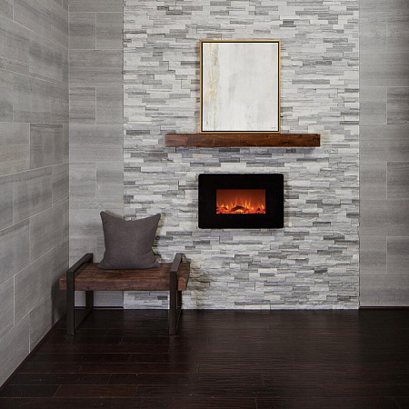 3d панели из натурального камня. Кварцит бело-серый (Классик)