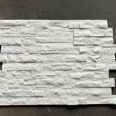 3d панели из натурального камня. Кварцит белый 