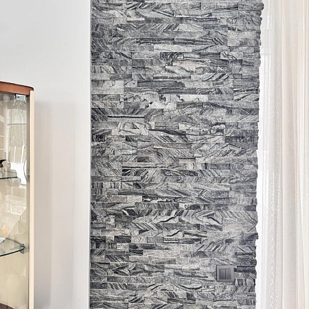 3d панели из натурального камня. Мрамор древесный серый (Неоклассик)