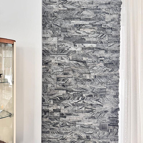 3d панели из натурального камня. Мрамор древесный серый (Классик)