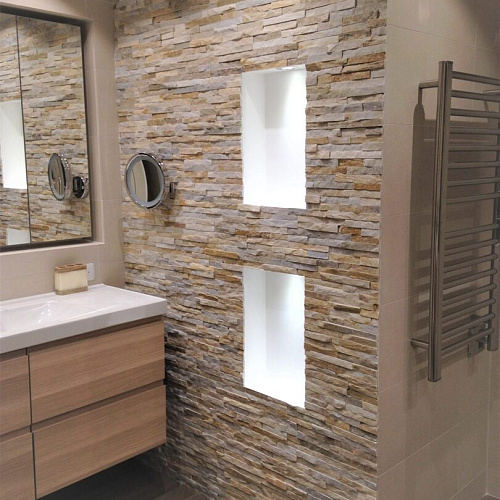 3Д панели из натурального камня. Сланец бежевый (Классика)