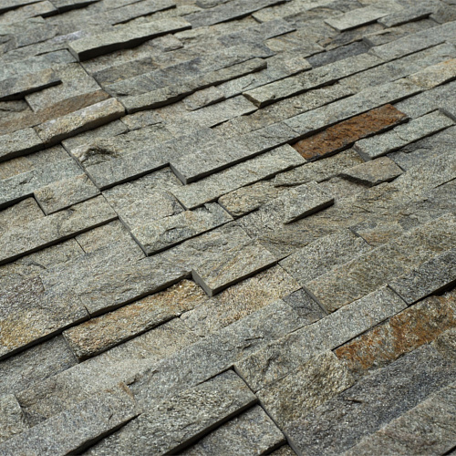 3d панели из натурального камня. Кварцит зелёный (Классик)