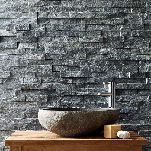 3Д панели из натурального камня. Кварцит чёрный (Неоклассика) 