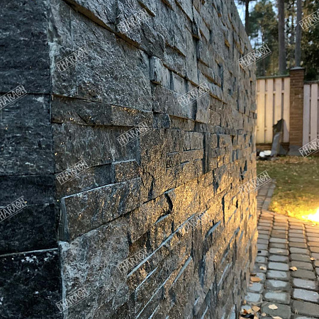 3Д панели из натурального камня. Кварцит чёрный (Модерн) 